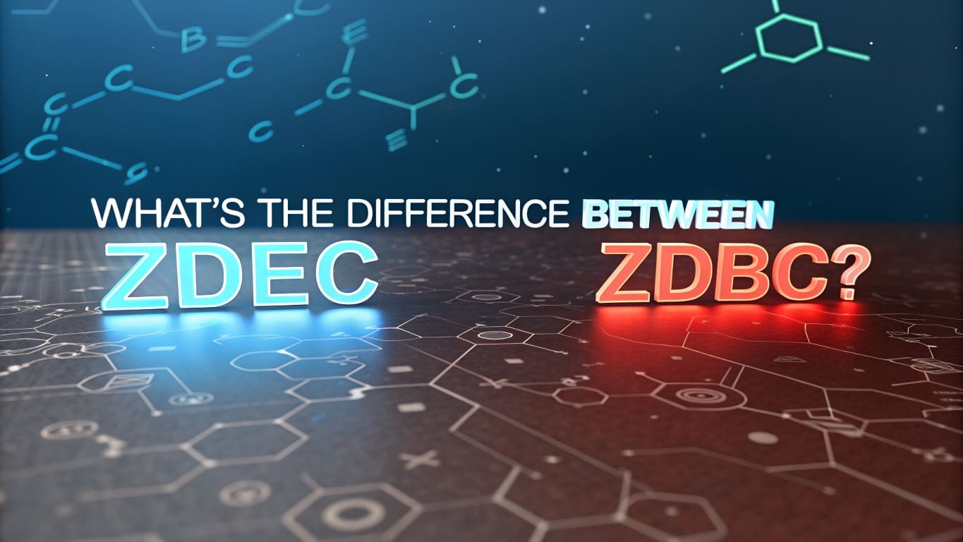 Graphic comparing ZDEC and ZDBC chemical accelerators