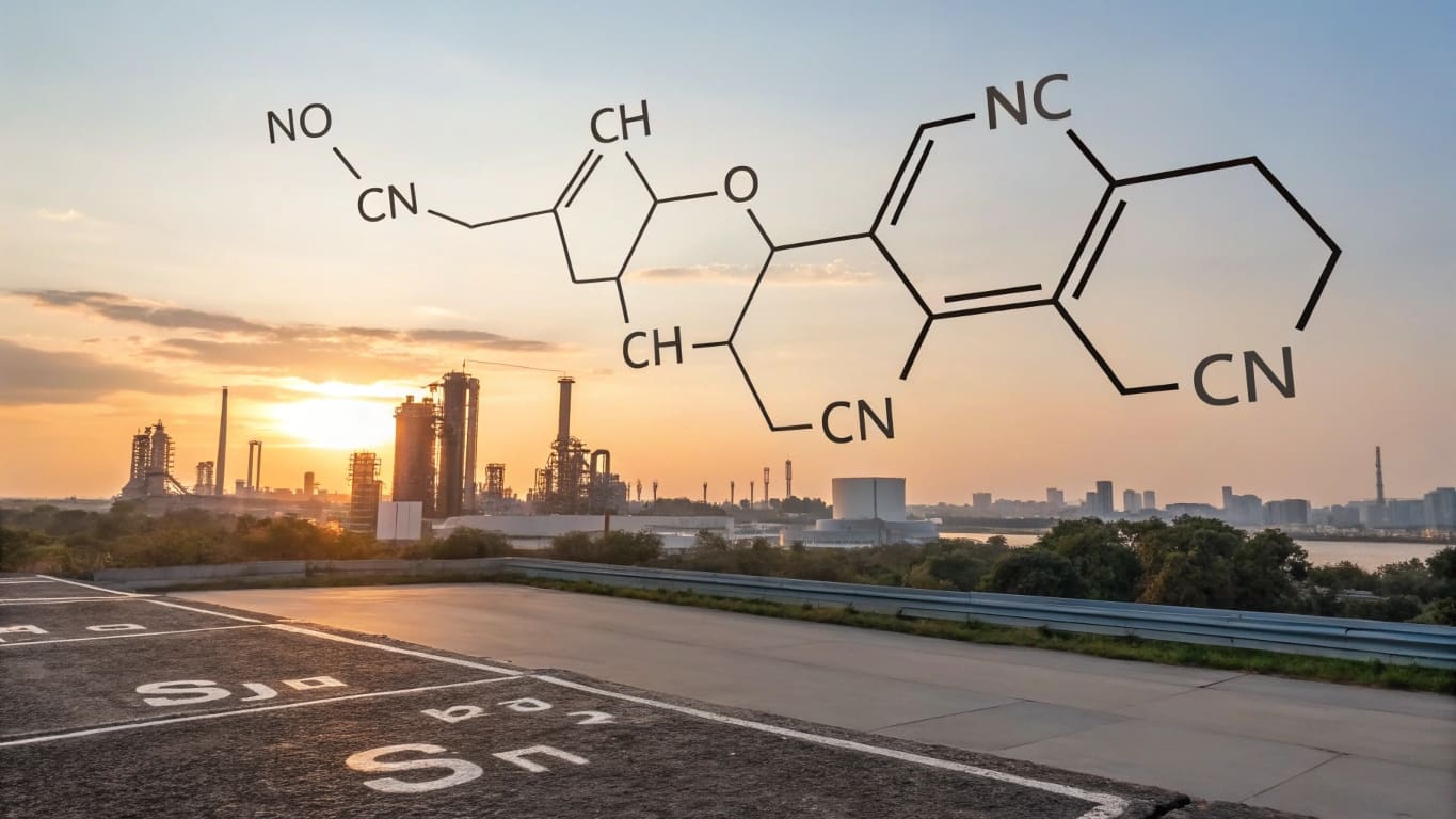 Chemical structure of rubber accelerator CBS