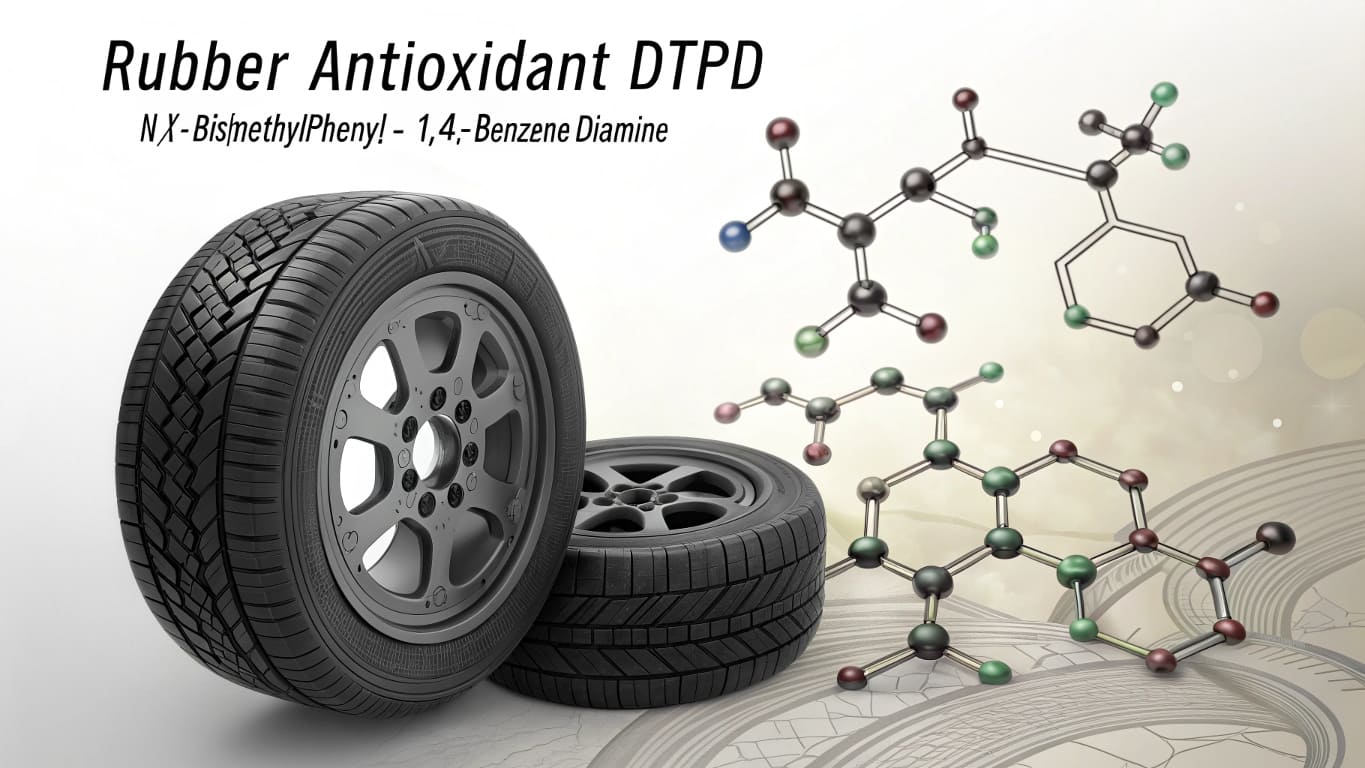 Rubber antioxidant DTPD with chemical structure and tires