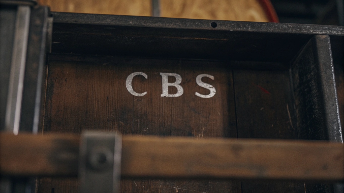 CBS marking on wooden chemical drum